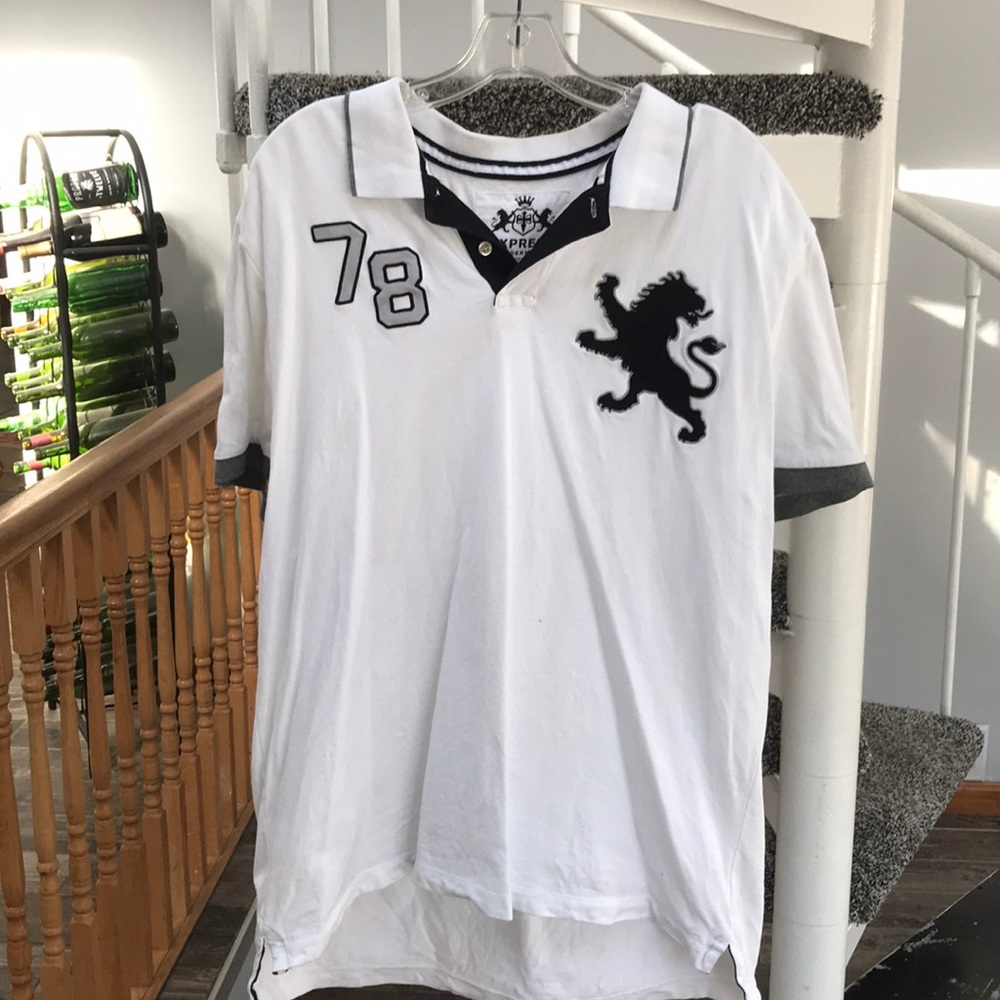 EXPRESS Short Sleeve Collared Shirt XL